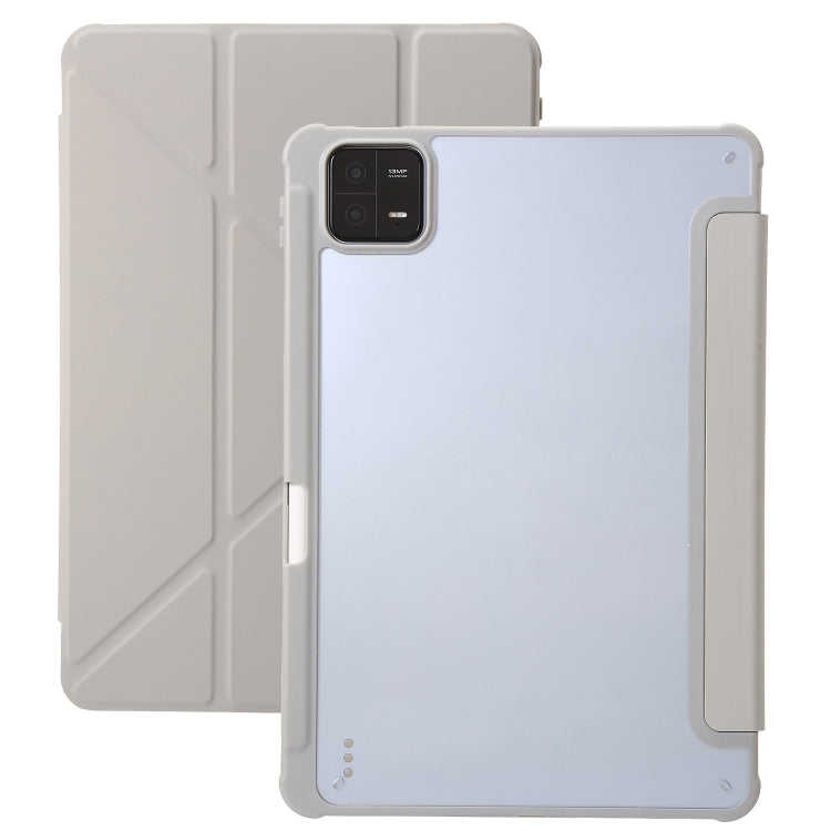 Clear Acrylic Deformation Leather Tablet Case