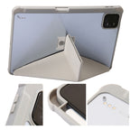 Clear Acrylic Deformation Leather Tablet Case — Lavender