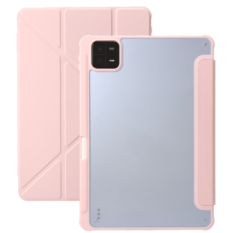 Clear Acrylic Deformation Leather Tablet Case