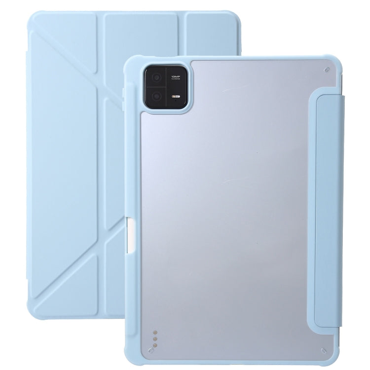 Clear Acrylic Deformation Leather Tablet Case