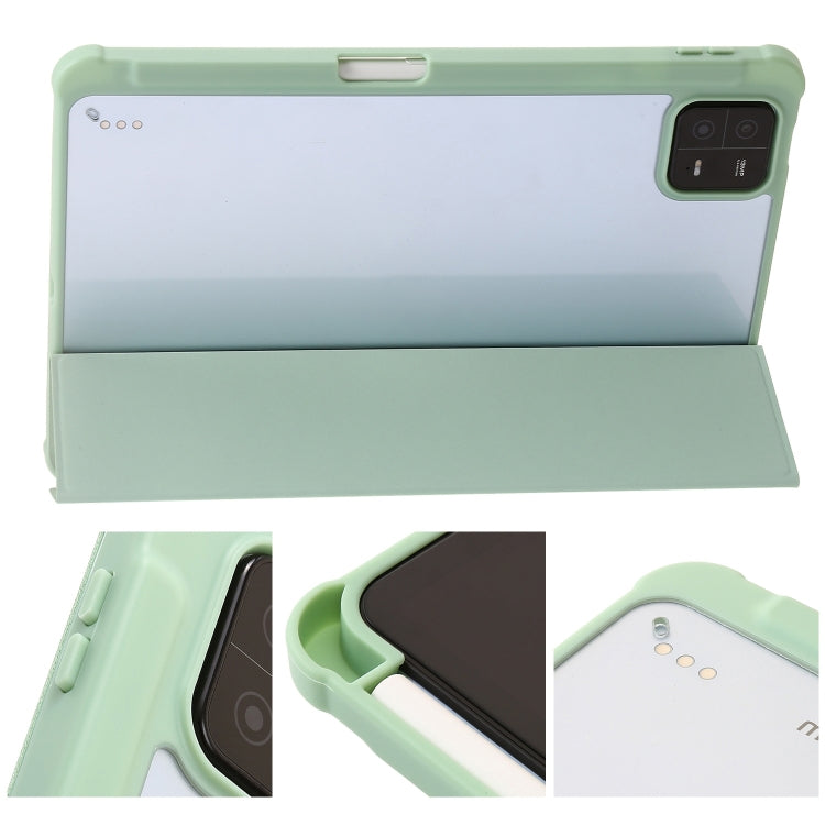 3-Fold Clear Acrylic Leather Tablet Case