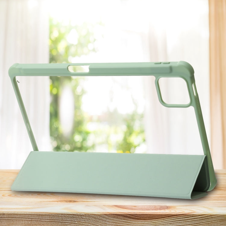 3-Fold Clear Acrylic Leather Tablet Case