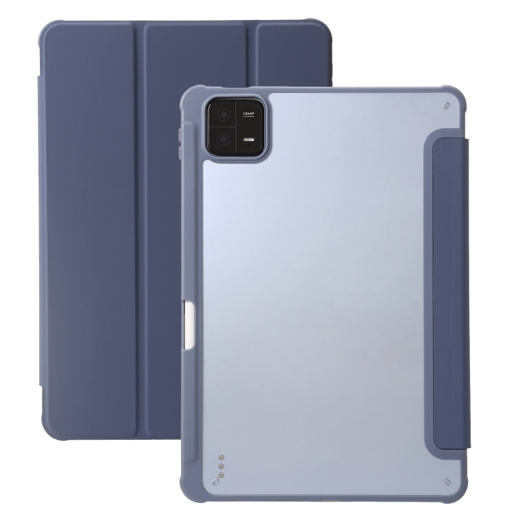 3-Fold Clear Acrylic Leather Tablet Case