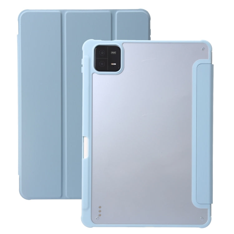 3-Fold Clear Acrylic Leather Tablet Case