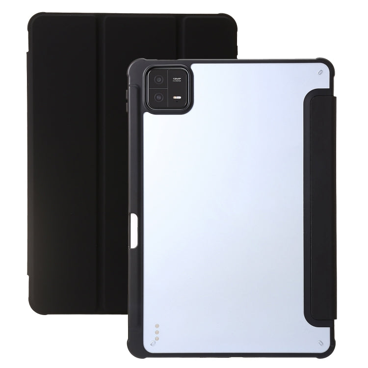 3-Fold Clear Acrylic Leather Tablet Case