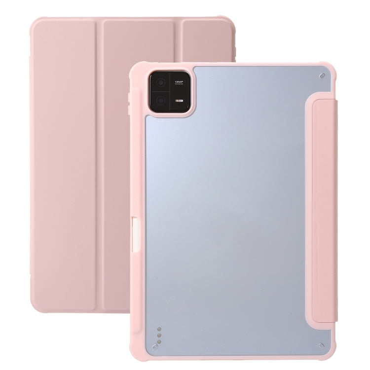 3-Fold Clear Acrylic Leather Tablet Case