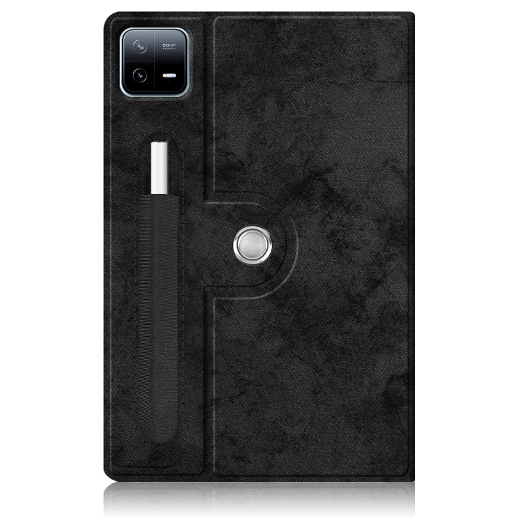 360 Rotation Stand Smart Leather Tablet Case — Black