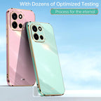 XINLI Straight Edge 6D Electroplate TPU Phone Case