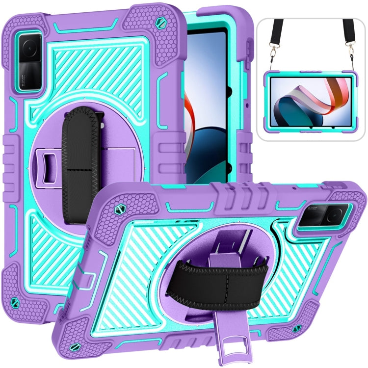 360 Degree Rotation PC Contrast Silicone Tablet Case