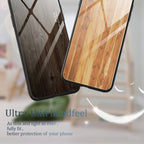 Wood Grain Glass TPU Phone Case