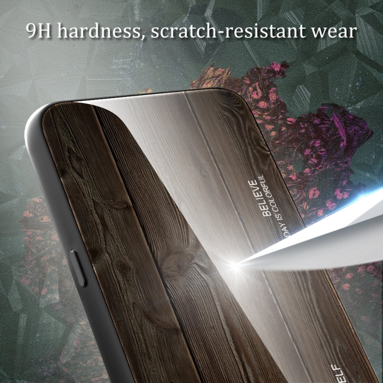 Wood Grain Glass TPU Phone Case