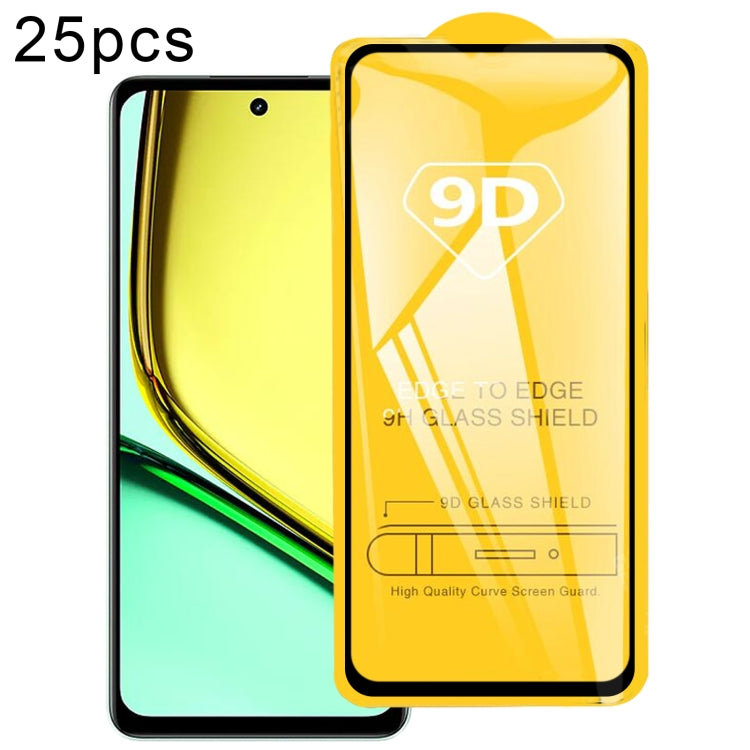 25pcs 9D Full Glue Screen Tempered Glass Film