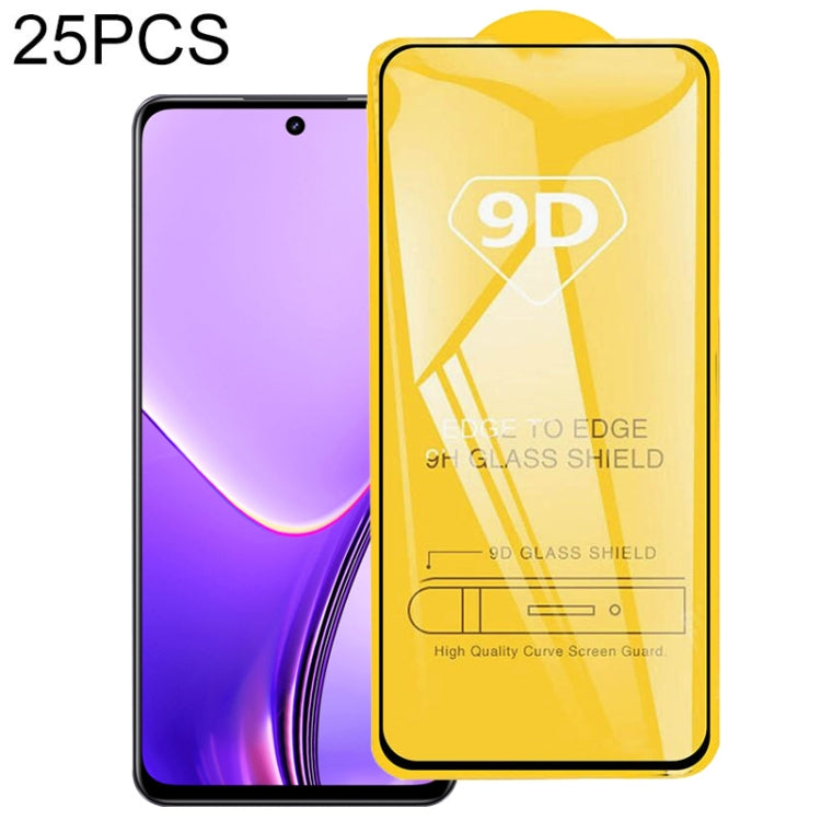 25pcs 9D Full Glue Screen Tempered Glass Film