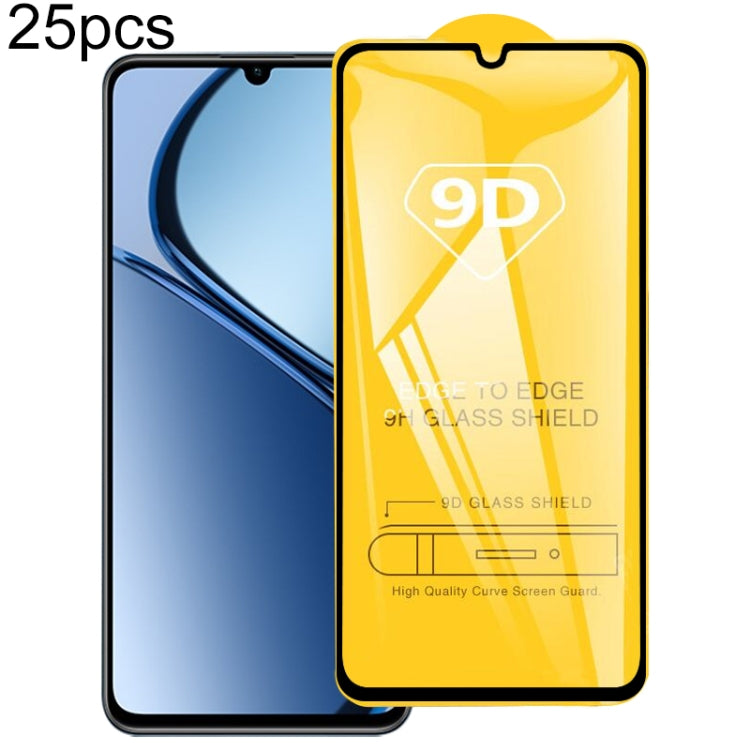 25pcs 9D Full Glue Screen Tempered Glass Film