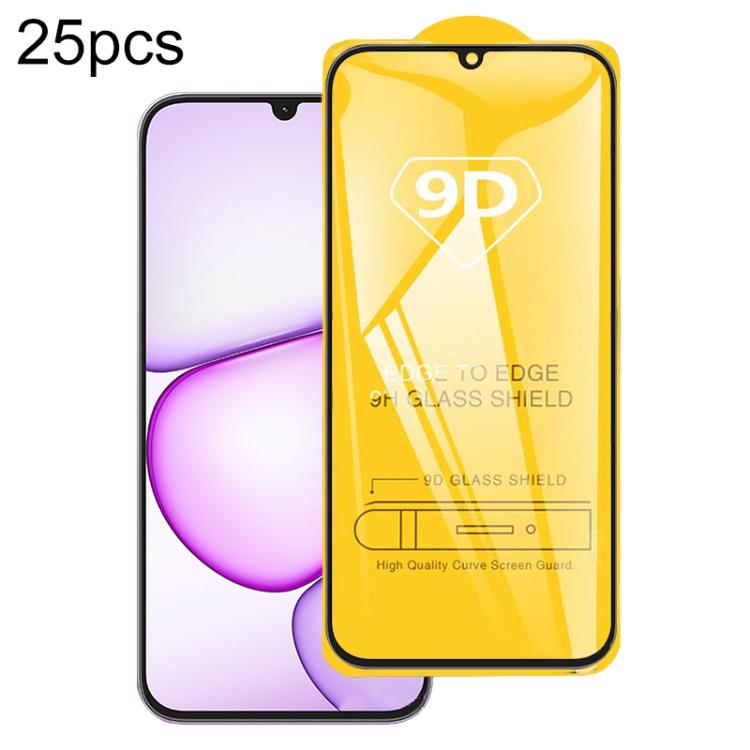 25pcs 9D Full Glue Screen Tempered Glass Film