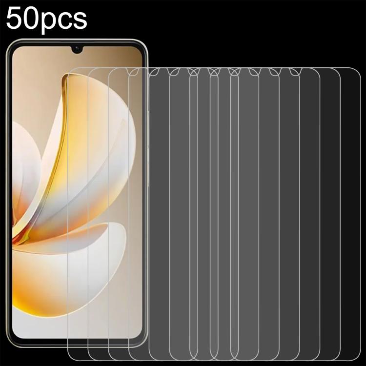 50pcs 0.26mm 9H 2.5D Tempered Glass Film