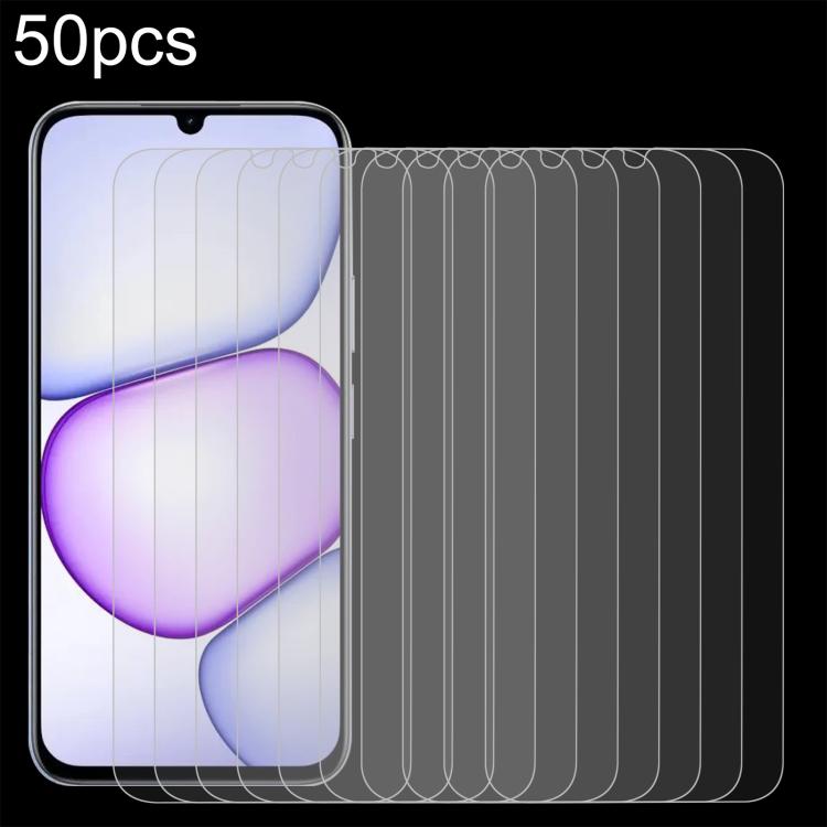 50pcs 0.26mm 9H 2.5D Tempered Glass Film