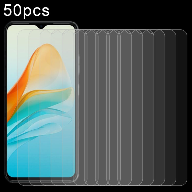50pcs 0.26mm 9H 2.5D Tempered Glass Film