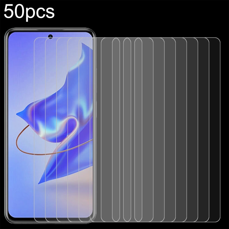 50pcs 0.26mm 9H 2.5D Tempered Glass Film