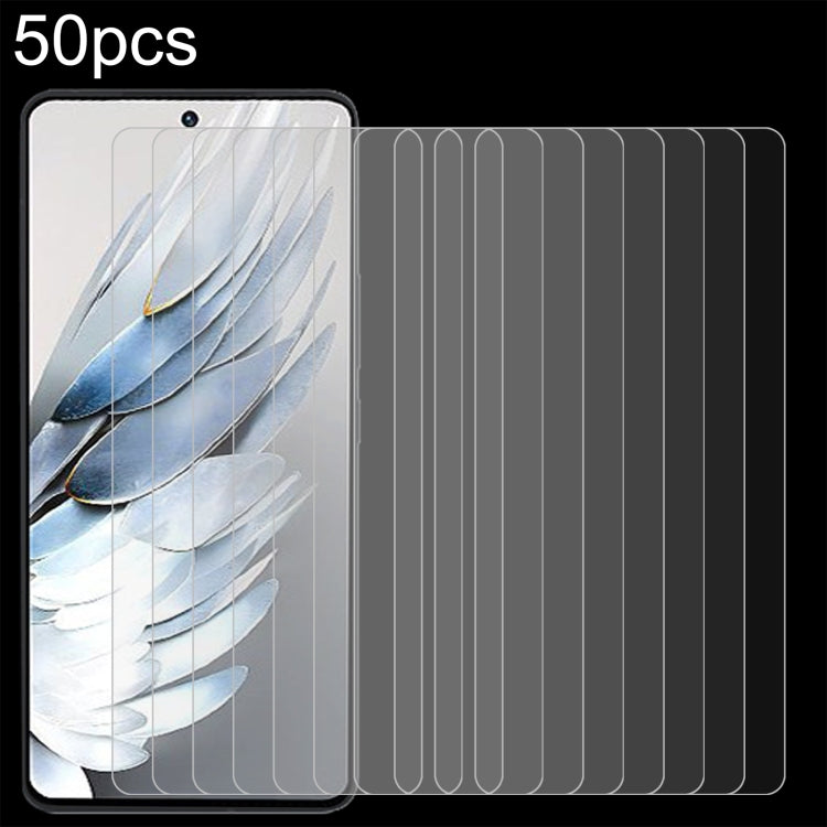 50pcs 0.26mm 9H 2.5D Tempered Glass Film