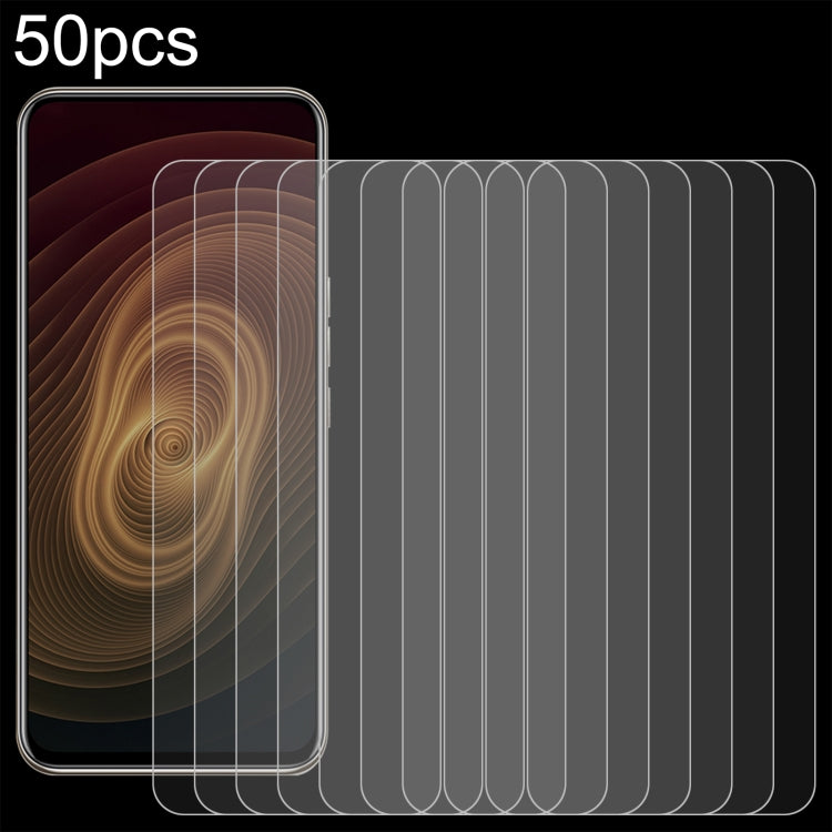 50pcs 0.26mm 9H 2.5D Tempered Glass Film