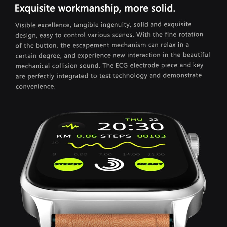 G22 1.85 inch TFT Screen Silicone Band Health Smart Watch, Support Bluetooth Call / Plateau Blood Oxygen / Body Temperature / Arrhythmia / TI Heart Rate Monitoring