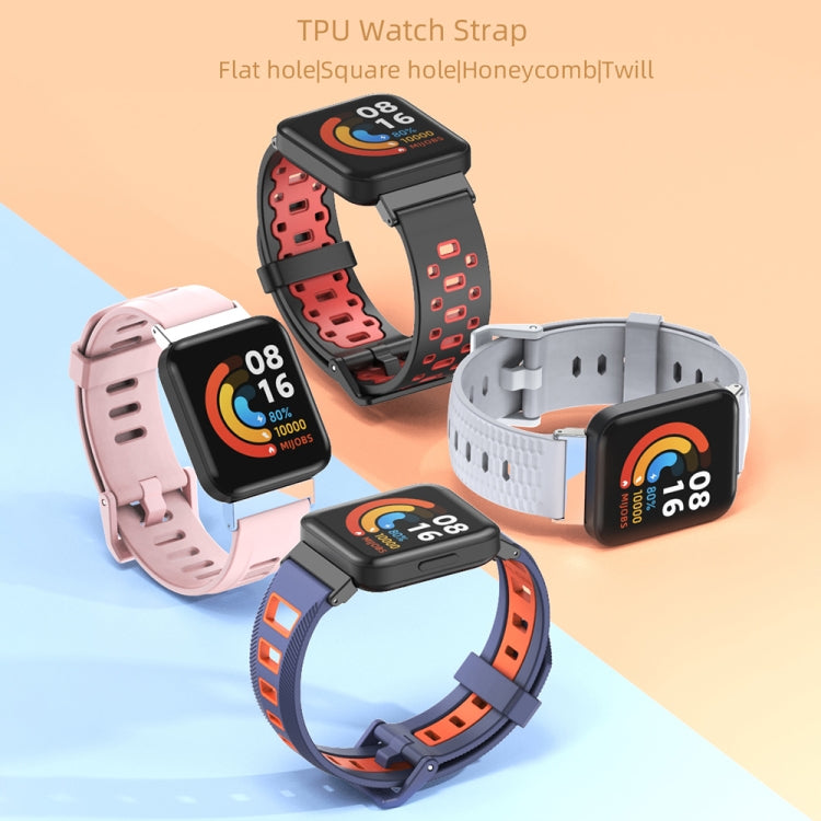 Mijobs Square Hole Breathable TPU Watch Band
