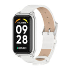 Mijobs Metal Shell Microfiber PU Leather Watch Band