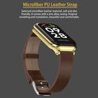 Mijobs Metal Shell Microfiber PU Leather Watch Band — view 14