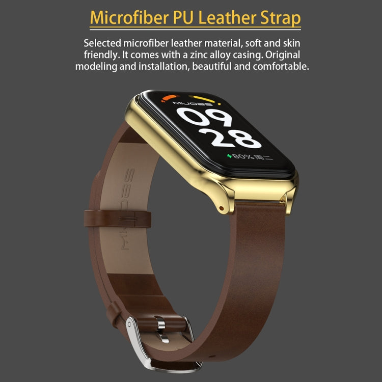 Mijobs Metal Shell Microfiber PU Leather Watch Band — view 14