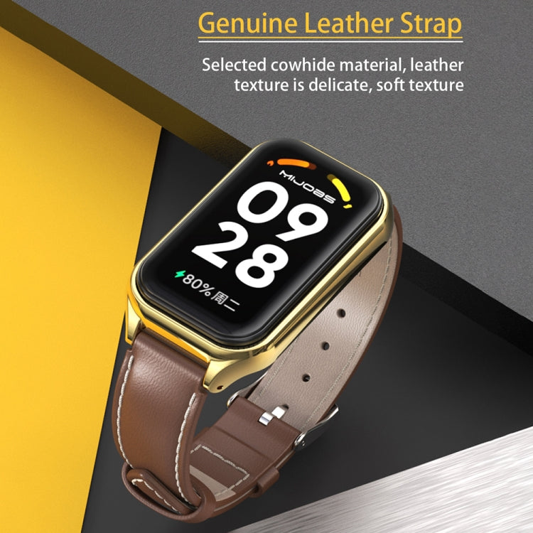 Mijobs Metal Shell Microfiber PU Leather Watch Band — view 15