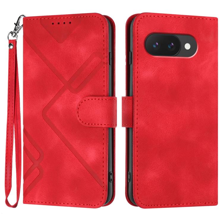 Line Pattern Skin Feel Leather Phone Case