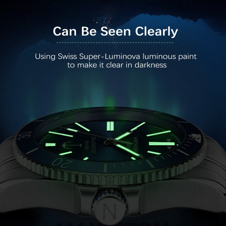 NORTH EDGE ANCHOR Men Outdoor 100m Waterproof Mechanical Watch
