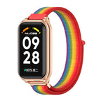 Mijobs Metal Shell Breathable Nylon Loop Watch Band