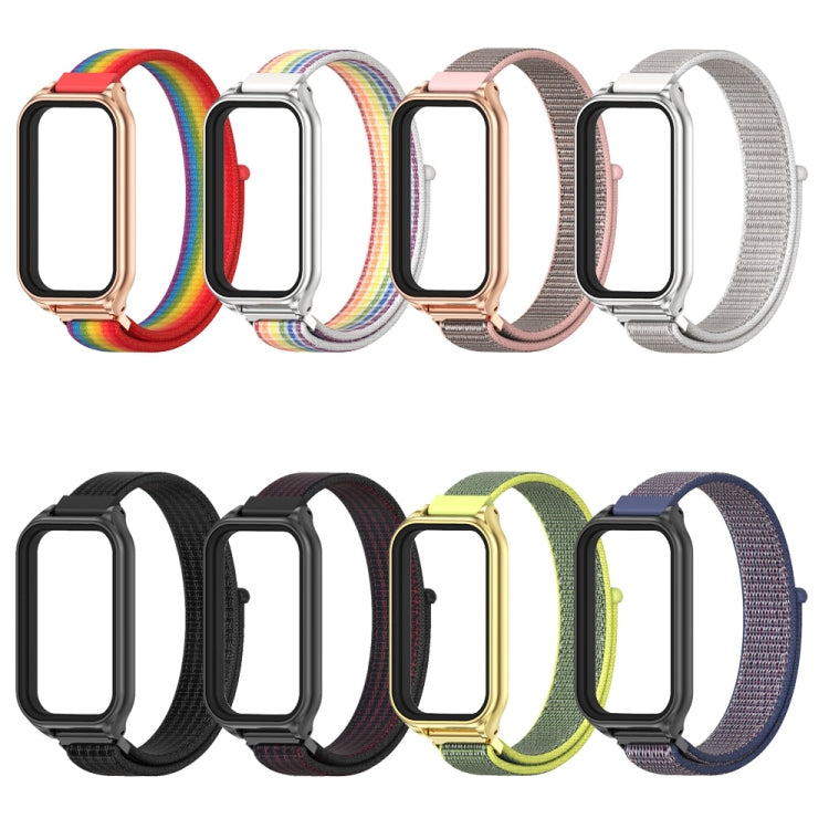 Mijobs Metal Shell Breathable Nylon Loop Watch Band