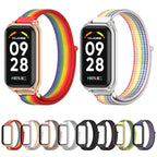 Mijobs Metal Shell Breathable Nylon Loop Watch Band