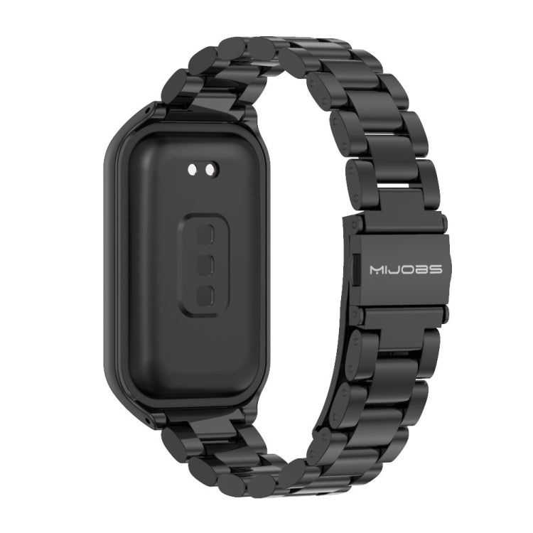 Mijobs Metal Shell + Three-Bead Stainless Steel Watch Band