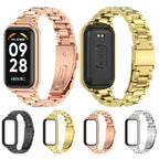 Mijobs Metal Shell + Three-Bead Stainless Steel Watch Band