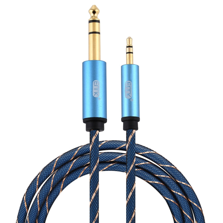 EMK 3.5mm Jack Male to 6.35mm Jack Male Gold Plated Connector Nylon Braid AUX Cable for Computer / X-BOX / PS3 / CD / DVD — view 9