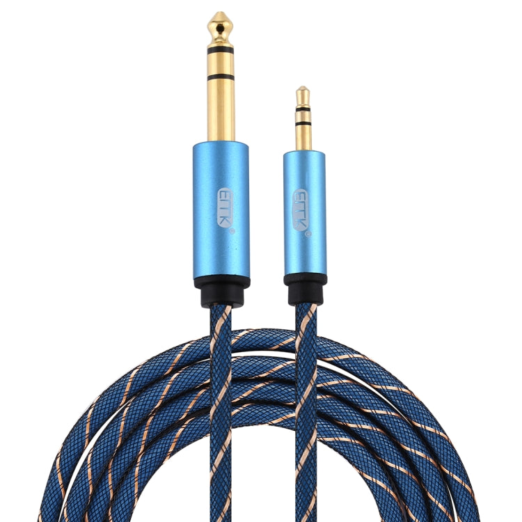 EMK 3.5mm Jack Male to 6.35mm Jack Male Gold Plated Connector Nylon Braid AUX Cable for Computer / X-BOX / PS3 / CD / DVD — view 10