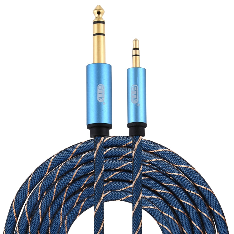 EMK 3.5mm Jack Male to 6.35mm Jack Male Gold Plated Connector Nylon Braid AUX Cable for Computer / X-BOX / PS3 / CD / DVD — view 12