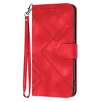 Line Pattern Skin Feel Leather Phone Case — For Motorola Moto E13