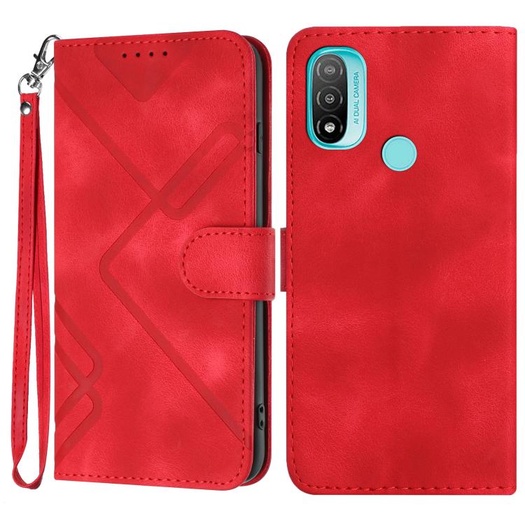 Line Pattern Skin Feel Leather Phone Case — view 54