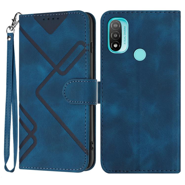 Line Pattern Skin Feel Leather Phone Case — view 55