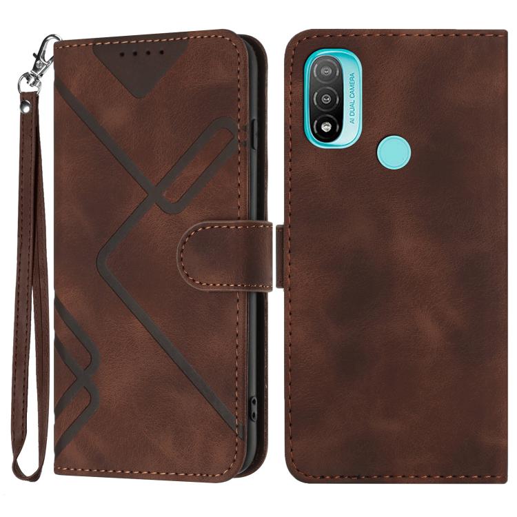 Line Pattern Skin Feel Leather Phone Case — view 57