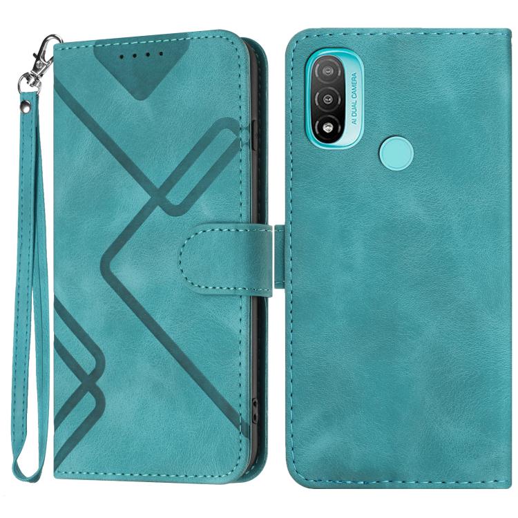 Line Pattern Skin Feel Leather Phone Case — view 59