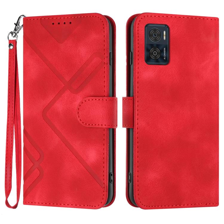 Line Pattern Skin Feel Leather Phone Case — view 18