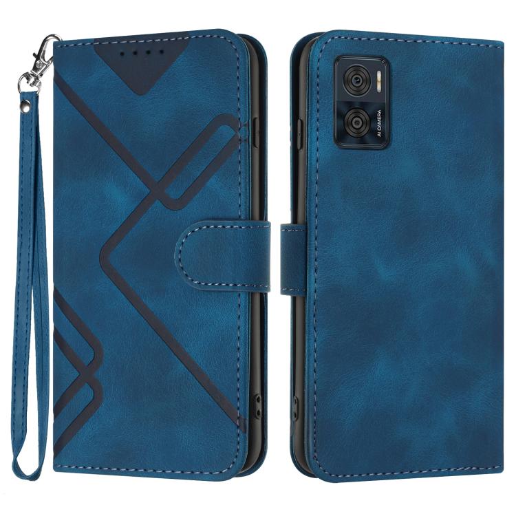 Line Pattern Skin Feel Leather Phone Case — view 19