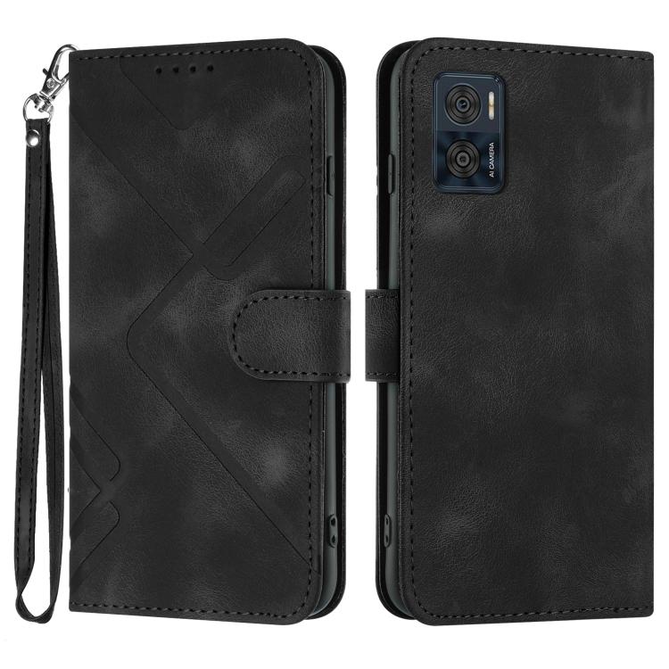 Line Pattern Skin Feel Leather Phone Case — view 20