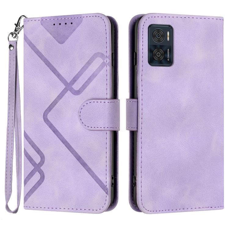 Line Pattern Skin Feel Leather Phone Case — view 22